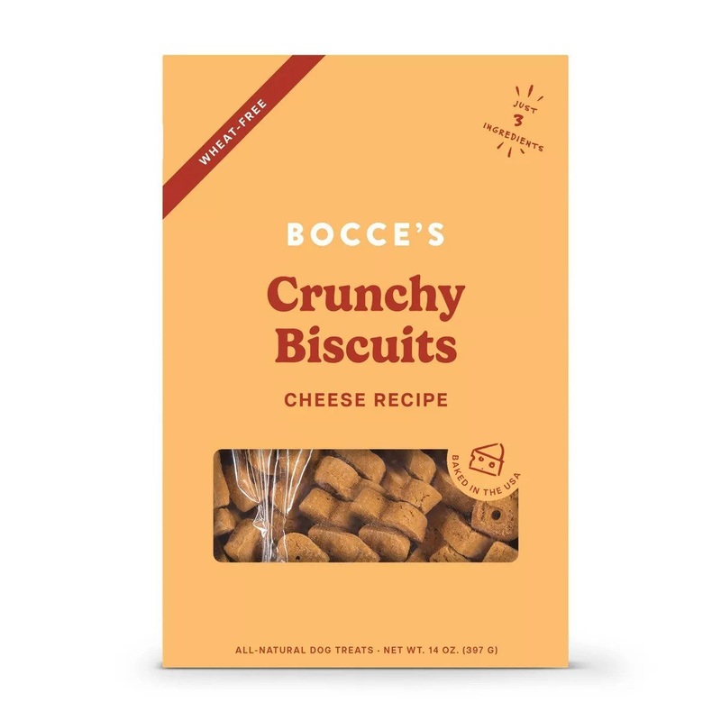 Bocce’s Bakery Crunchy Biscuits Dog Treats Cheese 14-oz Box