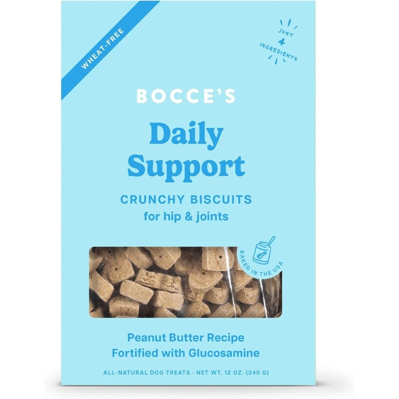 Bocce’s Bakery Daily Support Hip Aid Peanut Butter Recipe Dog Treat, 12 oz