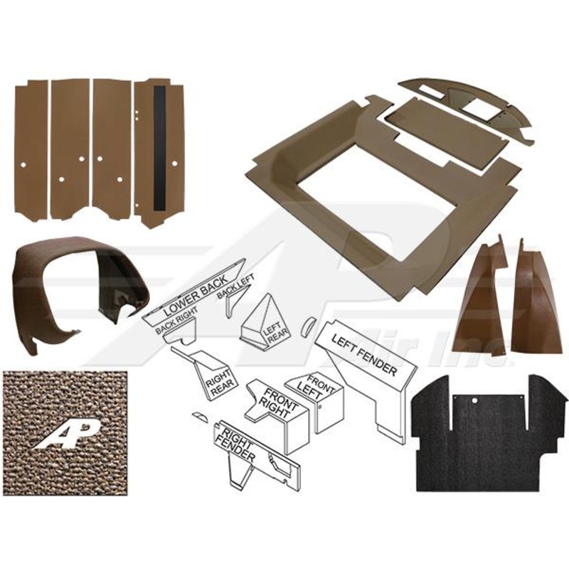 Complete Interior Cab Kit – Multi Brown/Sailcloth Tan for John Deere