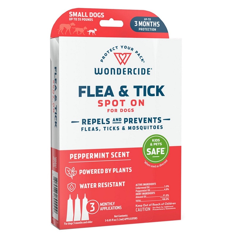 Wondercide Flea & Tick Spot On for Cats – Peppermint, small dogs