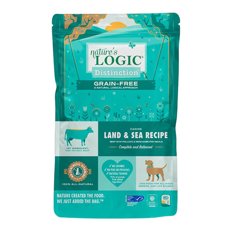 Nature’s Logic Grain Free Distinction Land Sea Recipe Dry Dog Food 24lb