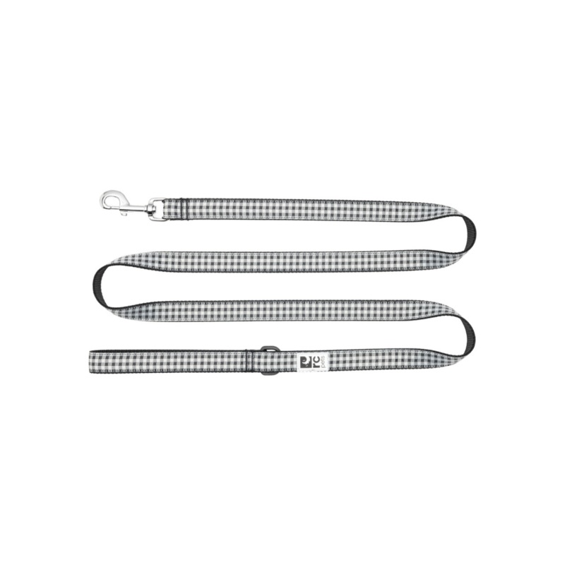RC PETS Dog Leash, Black Gingham, 1×6′