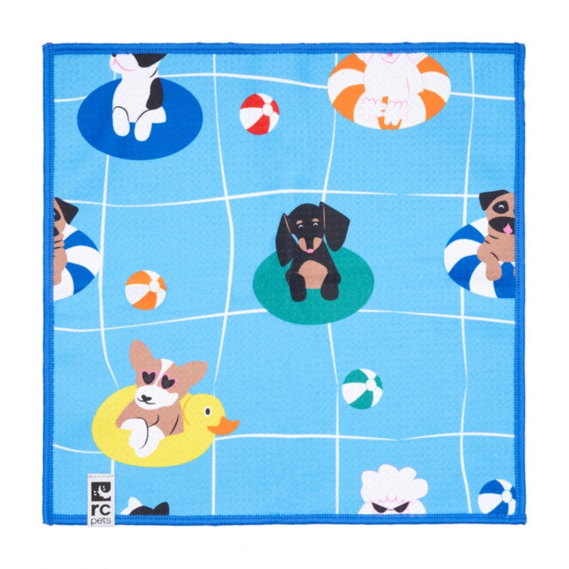 RC PETS Quick Dry Paw Towel, Pool Party, 12/12