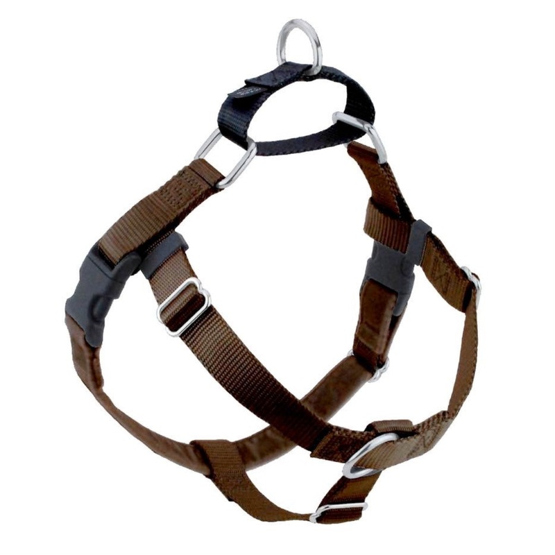 2 Hounds Design Brown Freedom No-Pull 5/8 Small Dog Harness