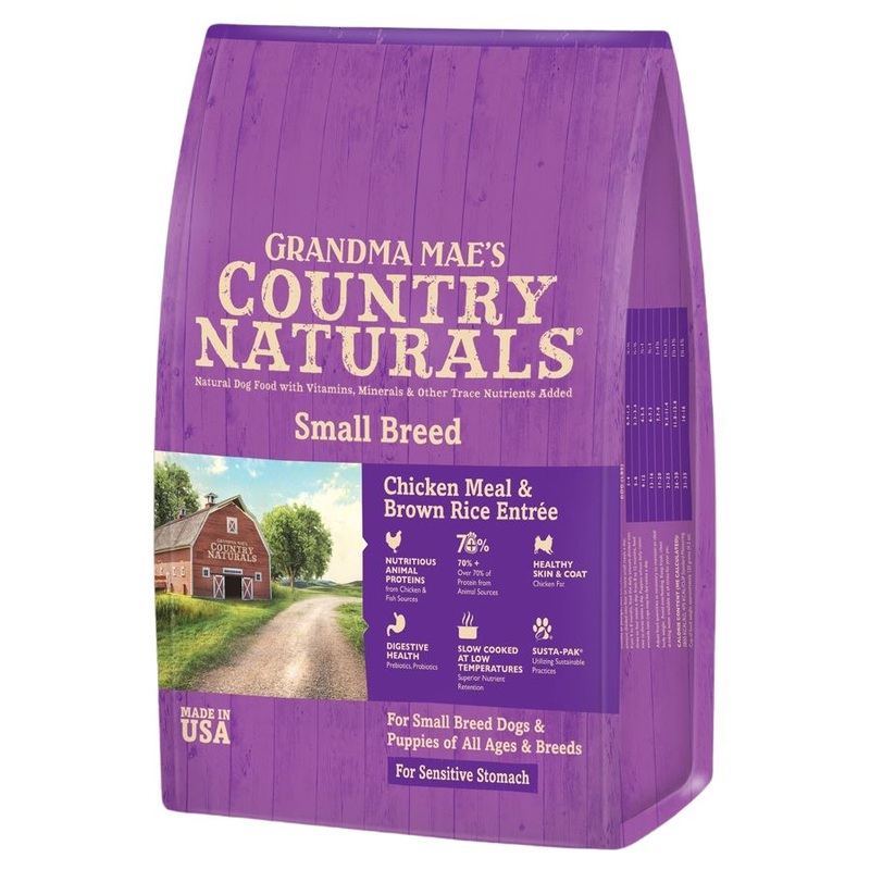 Grandma Mae’s Small Breed Adult & Puppy Chicken Rice Dry Dog Food 12lb