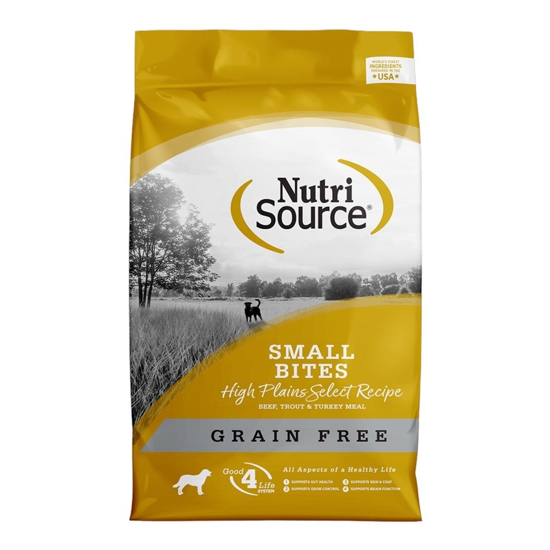 NutriSource Small Bites High Plains Grain Free Dry Dog Food 12lb