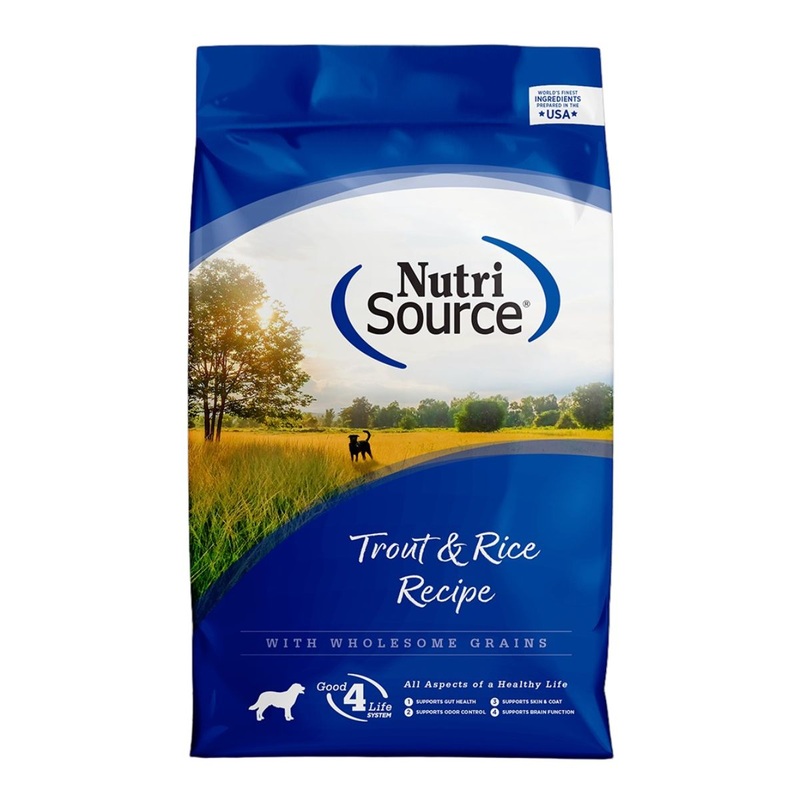 NutriSource Trout & Rice Recipe Dry Dog Food 4lb