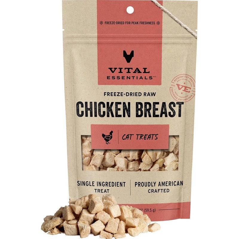 Vital Essentials Freeze Dried Chicken Breast Cat Treats 2.1oz