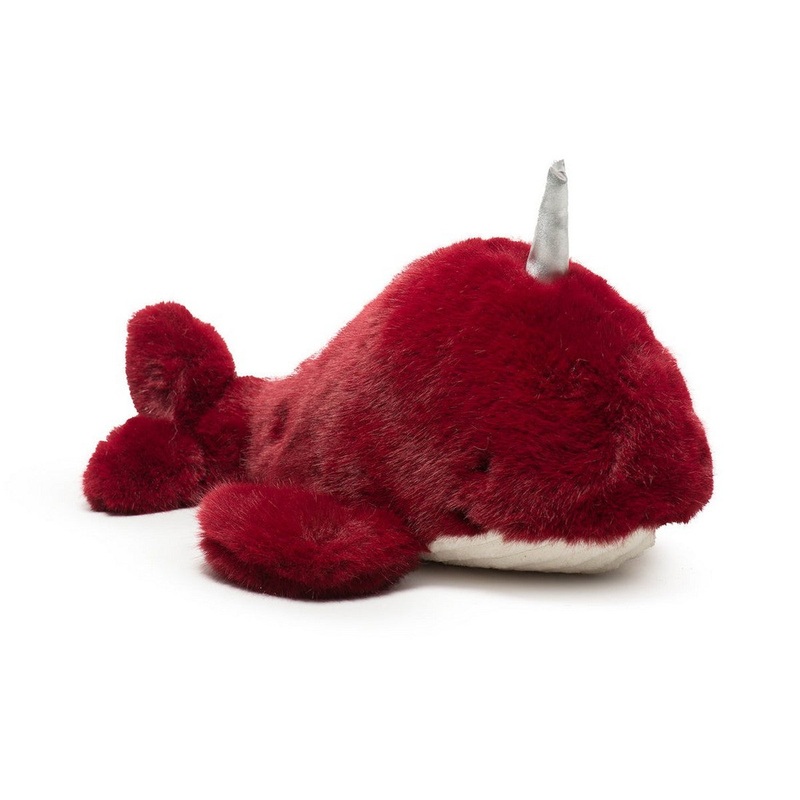 HuggleHounds Noel Narwhal Knottie Plush Dog Toy Small