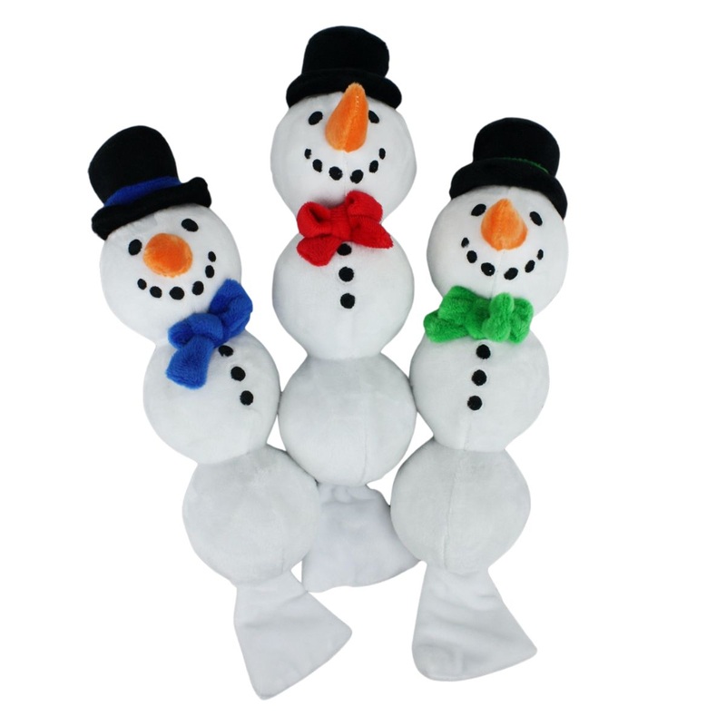 Multipet Holiday Snowman with Snowballs 11 Assorted Dog Toys