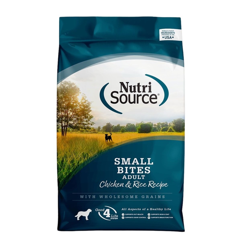 NutriSource Adult Small Bites Chicken Rice Dry Dog Food 4lb
