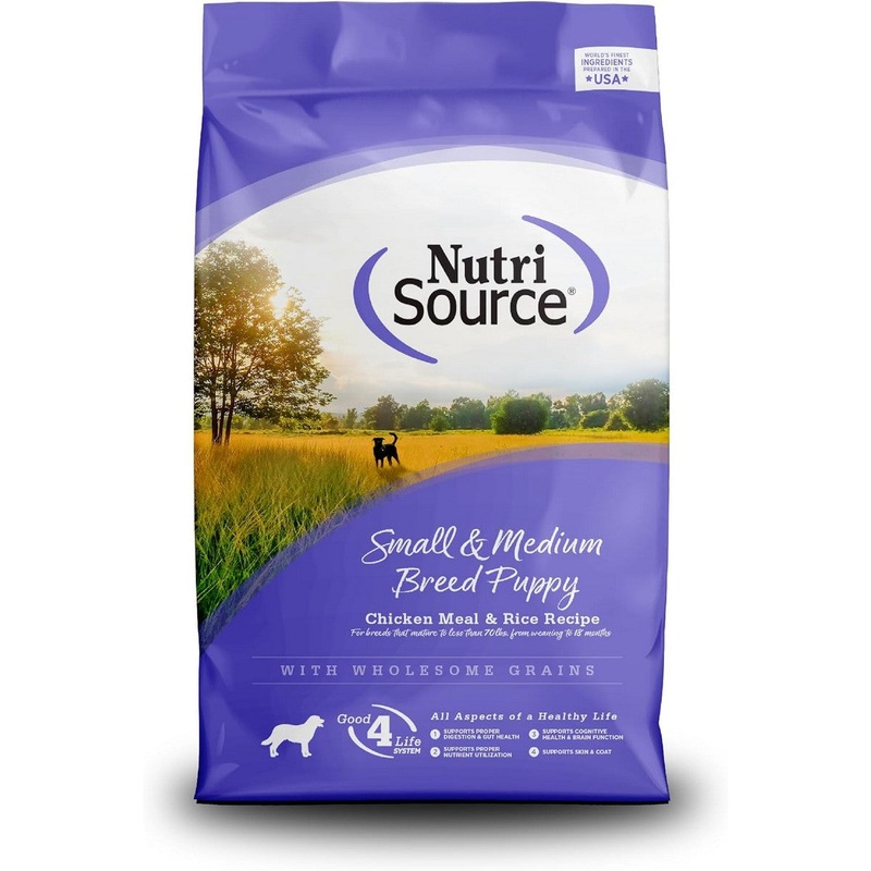 NutriSource Puppy Chicken Rice Small & Medium Breeds Dry Dog Food 12lb