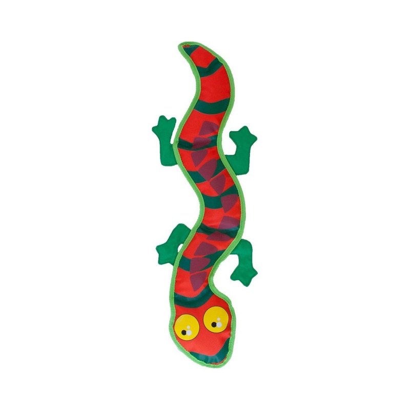 Outward Hound Fire Biterz Gecko Plush Interactive Dog Toy Orange Large