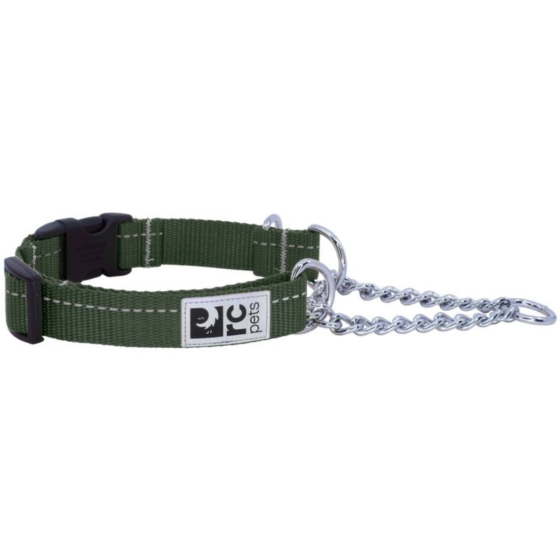 RC PETS Dog Primary Training Clip Collar, Dark Olive, L, 1/ 18 – 26