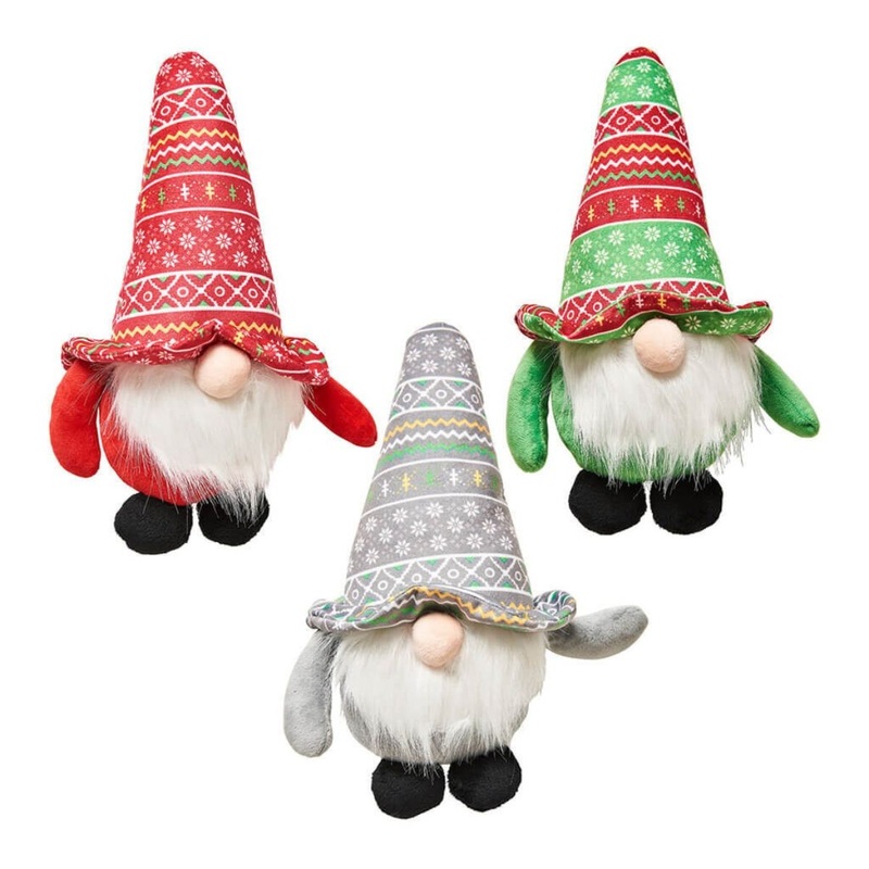 Spot Holiday Gnome Dog Toys Assorted 12