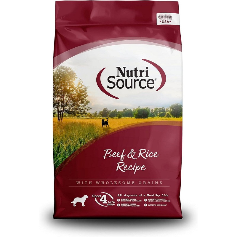 NutriSource Beef & Rice Healthy Dry Dog Food 12lb