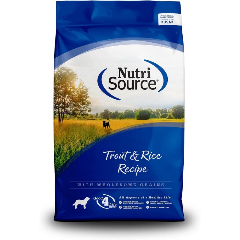 NutriSource Trout & Rice Healthy Dry Dog Food 12lb