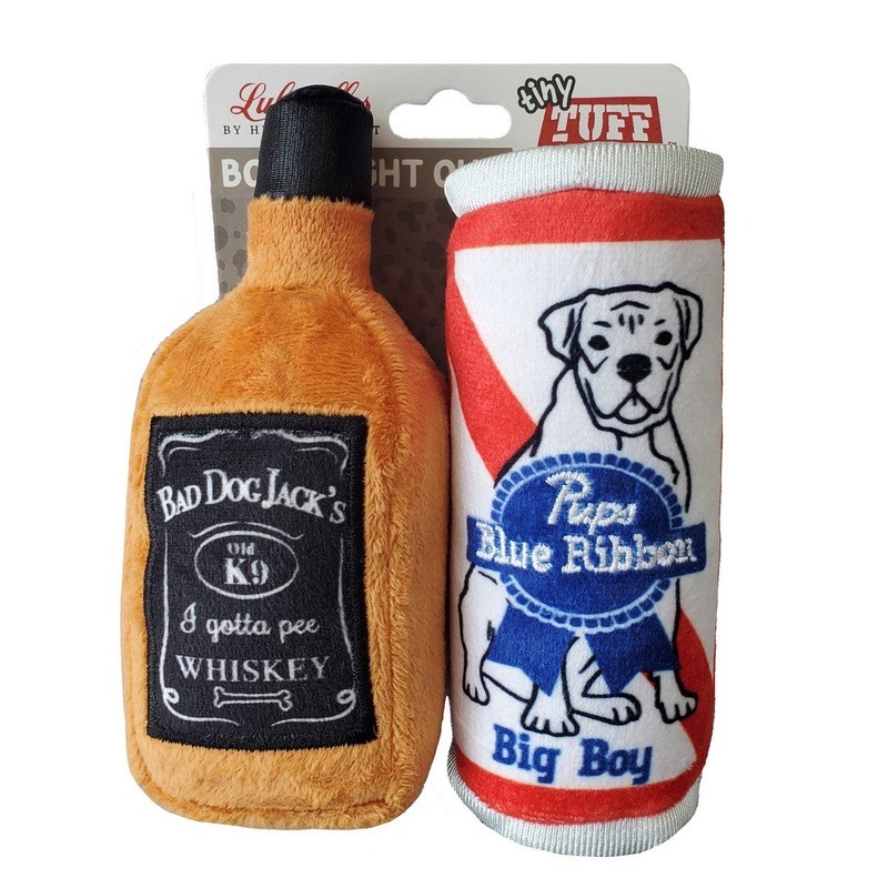 Huxley & Kent Tiny Tuff Boys Night Out Dog Toys 2Pk