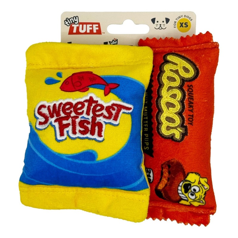 Huxley & Kent Tiny Tuff Fishing For Sweets Dog Toys 2Pk