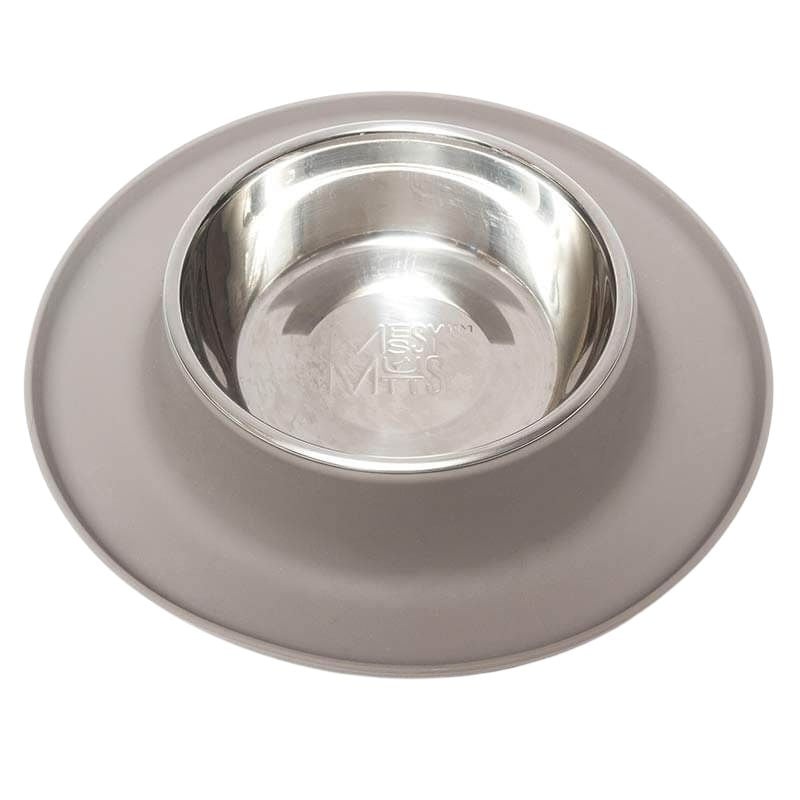 Messy Mutts Single Silicone Dog Feeder with Stainless Bowl Extra Large 6 Cup Bowl