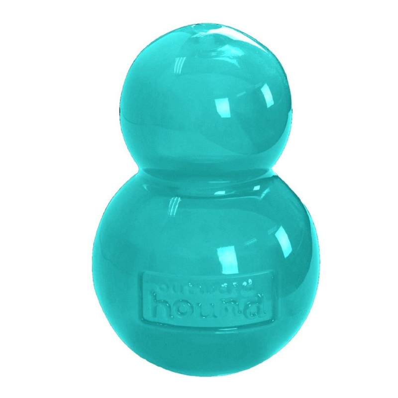 Outward Hound Double-Tuff Interactive Treat Stuffer Durable Dog Chew Toy Blue Medium