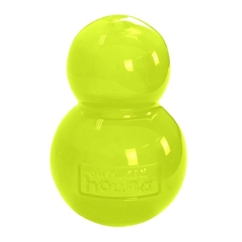 Outward Hound Double-Tuff Interactive Treat Stuffer Durable Dog Chew Toy Green Large