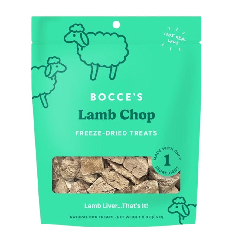 Bocce’s Lamb Chop Freeze-Dried Dog Treats 3oz