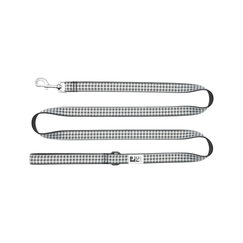 RC PETS Dog Leash, Black Gingham, 3/4×6′
