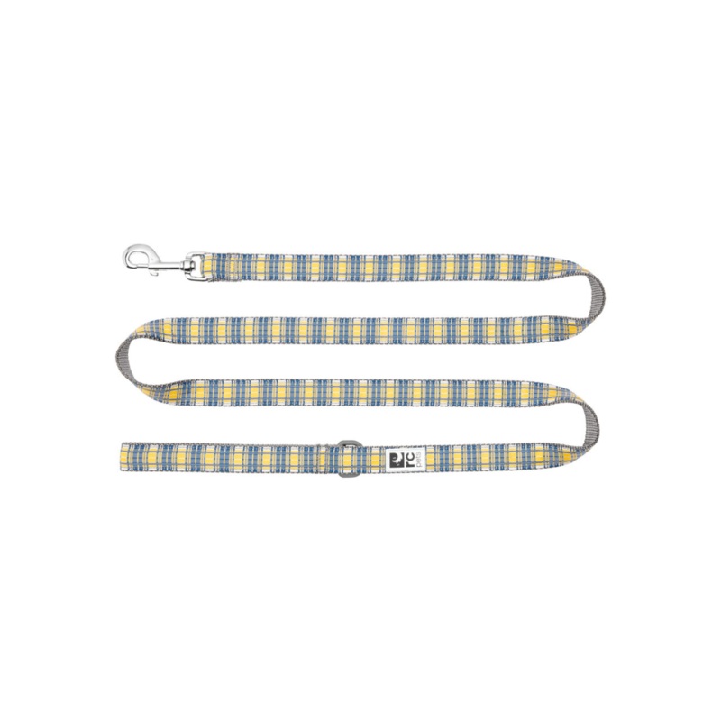 RC PETS Dog Leash, Marigold Plaid, 3/4×6′