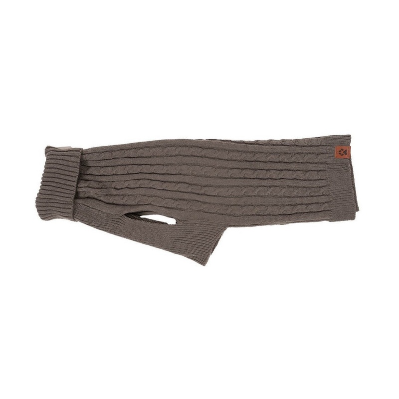 Shedrow K9 Brentwood Cable Knit Dog Sweater Plus XL Grey