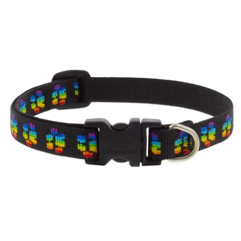 Lupine MicroBatch Dog Collar 3/4 x 9-14 Peace Paws