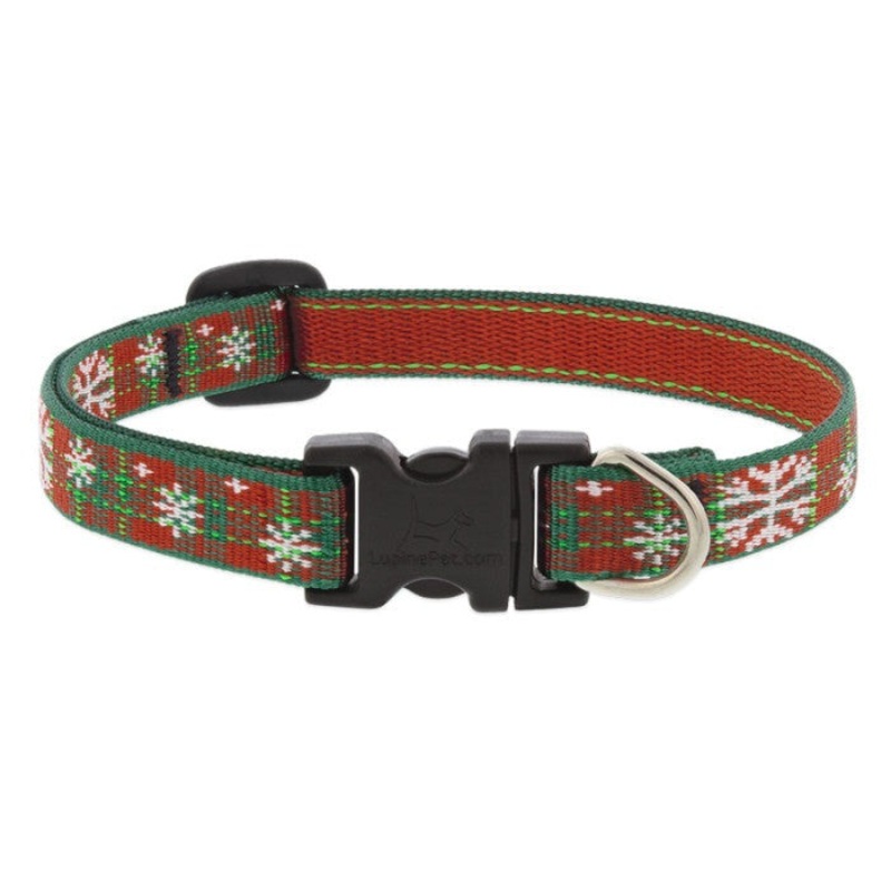 Lupine Pet Dog Collar 1/2 x 6-9 Christmas Plaid