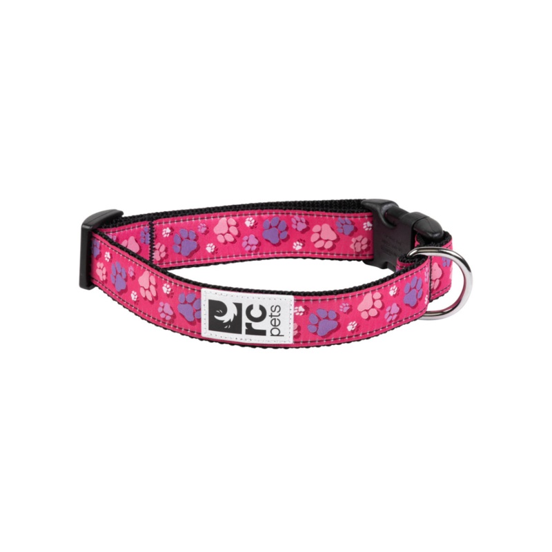 RC PETS Dog Clip Collar, Fresh Tracks Pink, M, 1/ 15 – 25