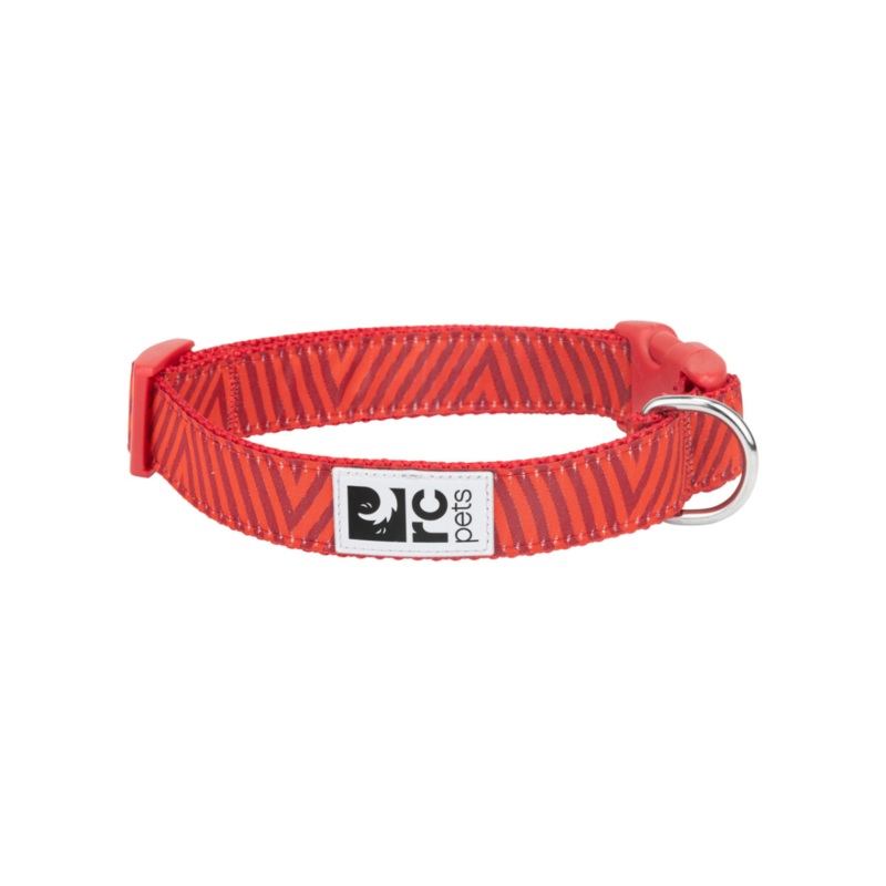 RC PETS Dog Clip Collar, Goji Chevron, XS, 5/8/ 7- 9