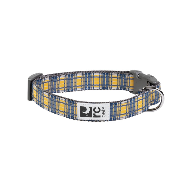 RC PETS Dog Clip Collar, Marigold Plaid, Large, 1/ 15 – 25
