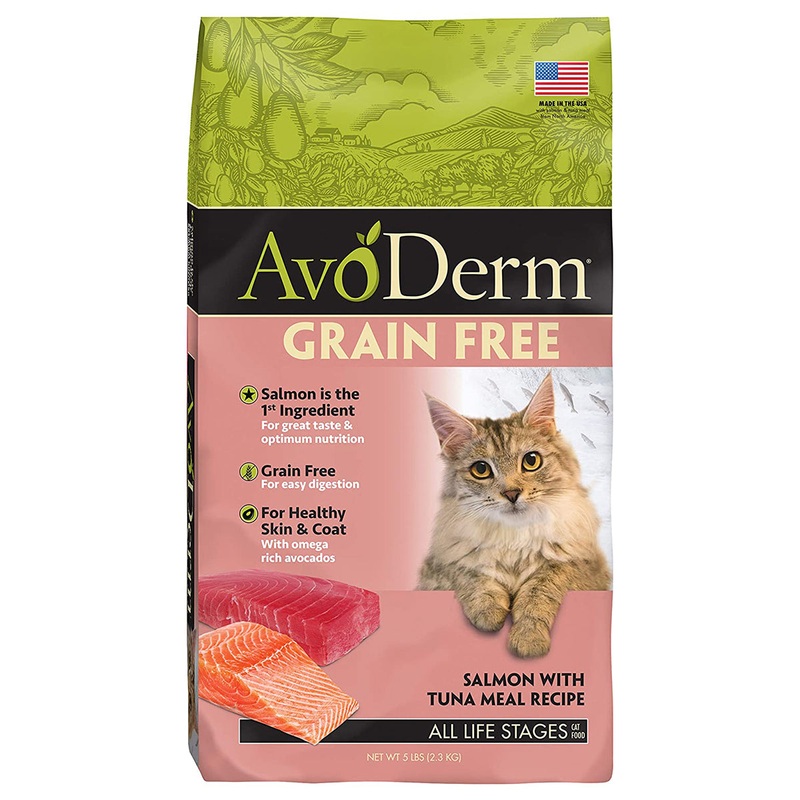 AvoDerm Grain-Free Dry Cat Food – Salmon & Tuna – 5lb Bag