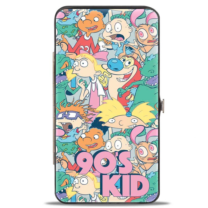 Buckle-Down Hinged Wallet – Nick Rewind 90’S KID 8-Character Mash Up Collage