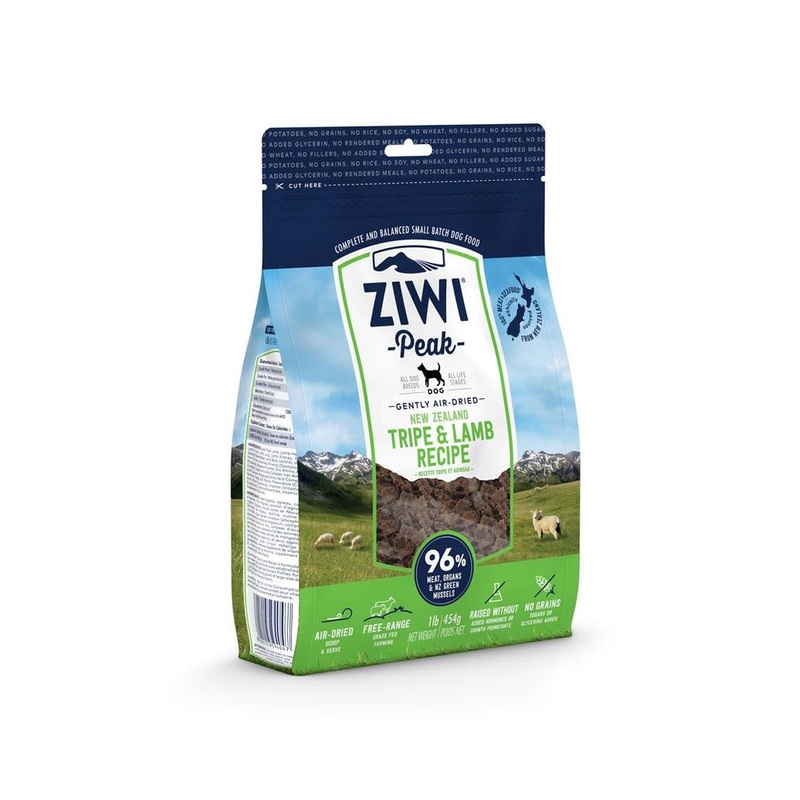 Ziwi Peak Air-Dried Dog Food – Tripe & Lamb – 1lb Bag