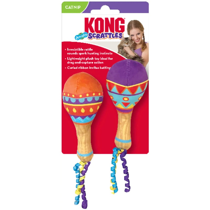 KONG Scrattles Acoustix 2Pk Cat Toys