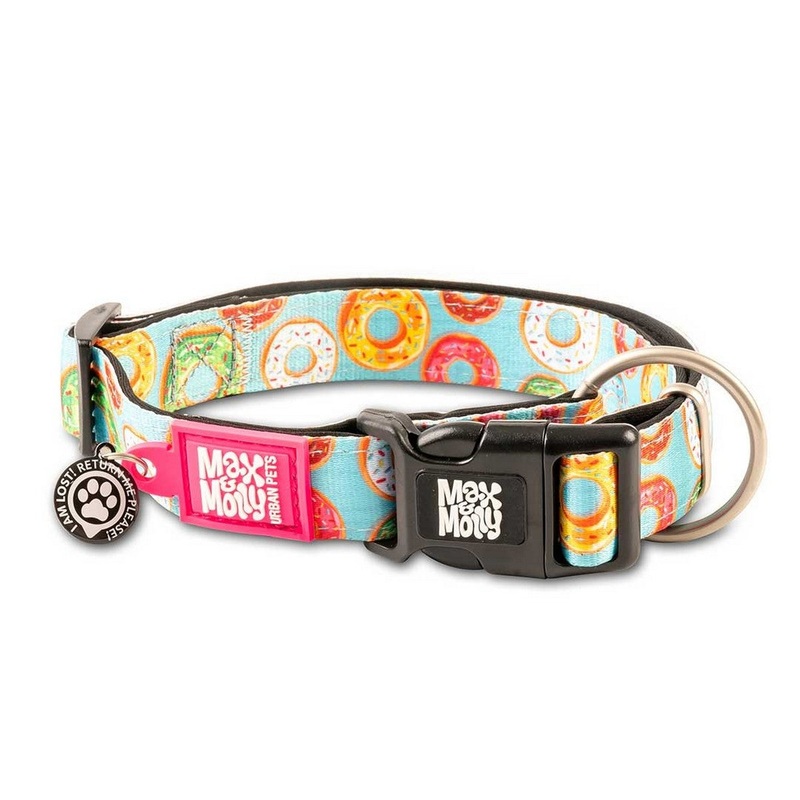 Max&Molly Smart ID Dog Collar Donuts S 11-18