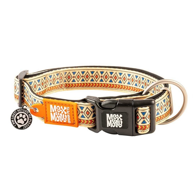 Max&Molly Smart ID Dog Collar Ethnic/Mosaic M 13-21