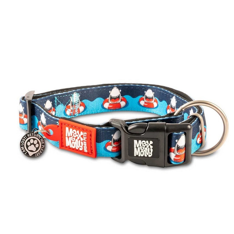 Max&Molly Smart ID Dog Collar Frenzy The Shark L 15-25