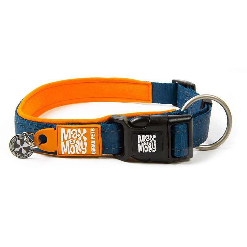 Max&Molly Smart ID Dog Collar Matrix Orange Medium