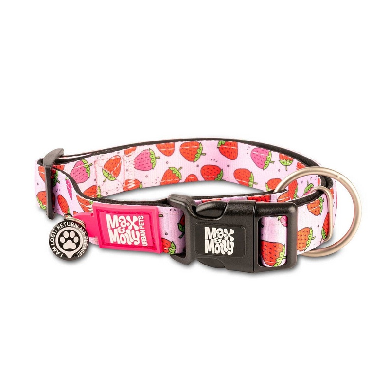 Max&Molly Smart ID Dog Collar Strawberry Dream S 11-18