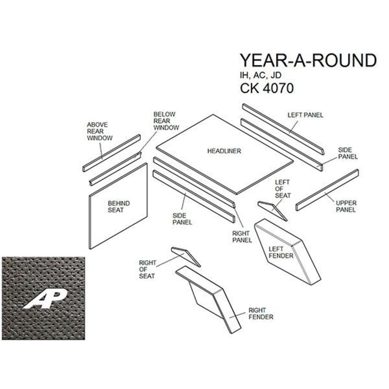 Year Around Cab Kit With Headliner – Black for International