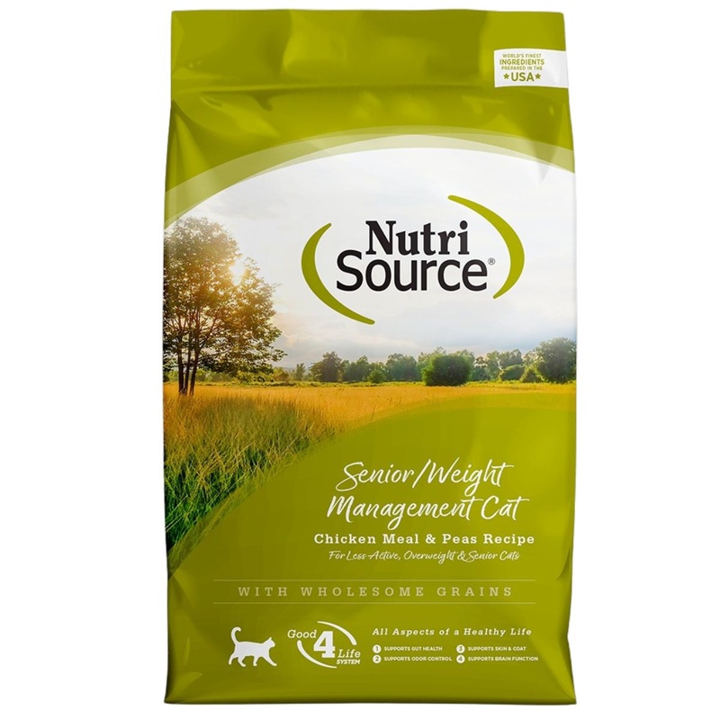 NutriSource Senior Weight Management Dry Cat Food 12lb