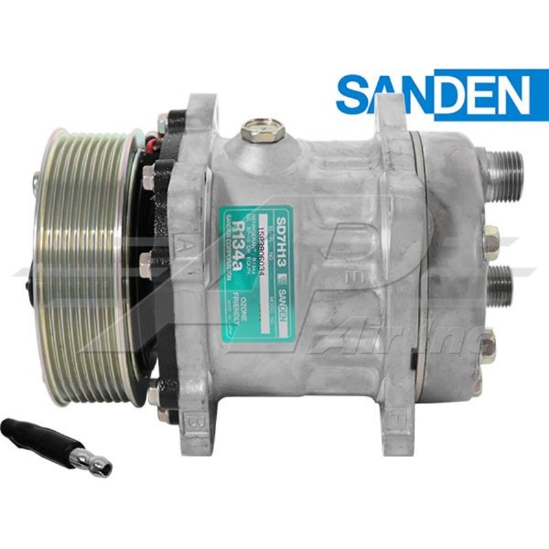 Sanden SD7H13, 119 Mm, 8 Groove Clutch, Ear Mount, 12V, Kg Head for Case IH & Ford/New Holland