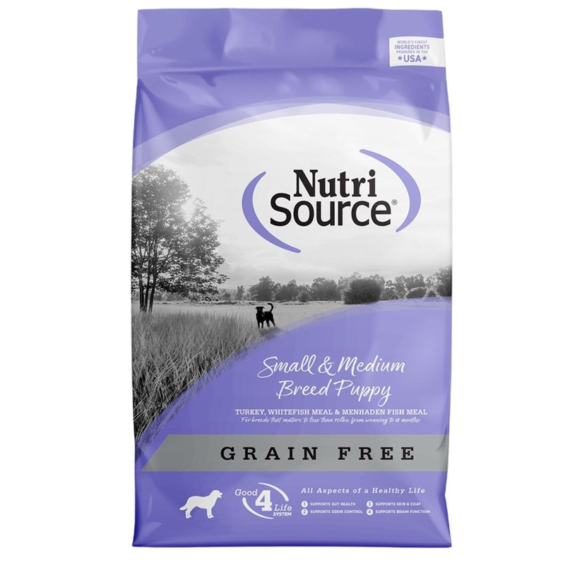 NutriSource Grain Free Small & Medium Breed Puppy Dry Dog Food 4lb
