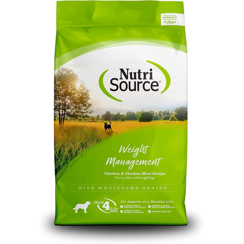 Nutrisource Weight Management Chicken and Chicken Meal Dry Dog Food 18lb