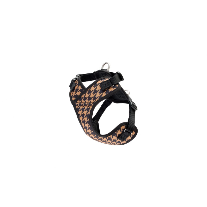 RC PETS Dog Petite Explorer Harness, Houndstooth Toffee, S, 13 – 18